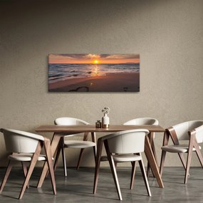 Obraz srdca v piesku (120x50 cm)