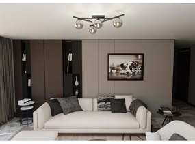 Stropné svietidlo SMART 4xE14/10W/230V čierna/šedá