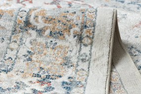 Koberec DISTIN 0834A tmavomodrá / modrá / žltá - ornament, vintage, strapce