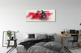 Obraz plexi Ľudia červený dym 120x60 cm