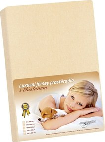 Bellatex Jersey prestieradlo s elastanom béžová, 200 x 220 cm