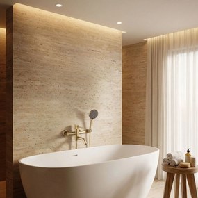 Rea Lungo, vaňová batéria s ručnou sprchovou súpravou, zlatá matná, REA-B8055