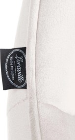 Barová stolička Vonore - zamat, chróm rám - Krémová