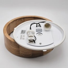Stropné svietidlo OAK 2xE27/15W/230V IP54 dub pr. 27 cm