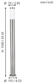 EGLO 81752 - Vonkajšia lampa HELSINKI 1xE27/15W/230V IP65