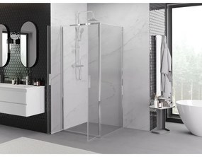 Mexen Exo, sprchovací kút s krídlovým dverami 90 x 90 cm, 6mm číre sklo, chrómový profil, 814-090-090-01-00