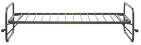 Čierna kovová jednolôžková posteľ skladacia s roštom 90x200 cm Lucy – WOOOD