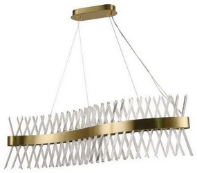 LED Stmievateľný krištáľový luster na lanku LED/95W/230V + diaľkové ovládanie