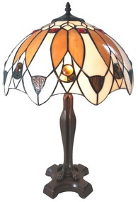 Stolná lampa Tiffany Avelline - Ø 41 * 57 cm E27 / max 2 * 60W