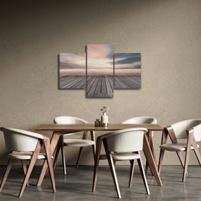 Obraz - Mólo pri západe slnka (90x60 cm)