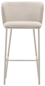Béžová barová stolička (výška sedadla 75 cm) Ciselia – Kave Home
