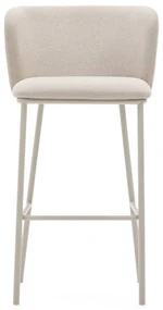 Béžová barová stolička (výška sedadla 75 cm) Ciselia – Kave Home