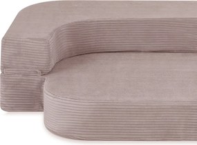 Rozkladacia detská pohovka  - béžová, prémiový menčester