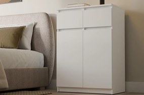 Komoda Malwa 2DD2S 70 cm bílá