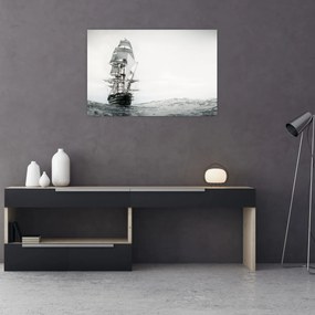 Obraz - Loď plávajúca po oceáne (90x60 cm)