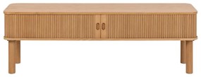 TV stolík v dekore duba v prírodnej farbe 140x45 cm Langley – Actona