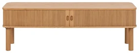 TV stolík v dekore duba v prírodnej farbe 140x45 cm Langley – Actona