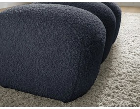 Tmavosivá podnožka z textílie buklé Hippolyte – Bobochic Paris