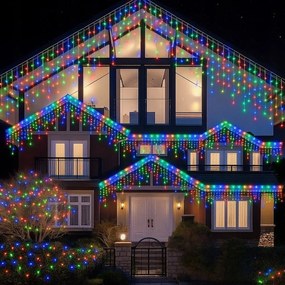 Vianočné svetielka LED záclona FLASH multicolor 1000 LED