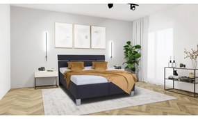 Čalúnená posteľ s matracom a úložným priestorom ALIS 180x200 cm antracit