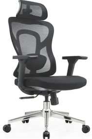 Ergonomická kancelárska stolička Ergo Gamma čierna s nastaviteľnou bedrovou opierkou
