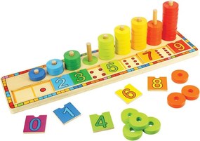 Doska s nasadzovacími číslami TOYS multicolor