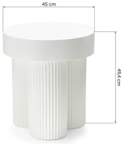 Odkládací stolek Salerno 45 cm bílý