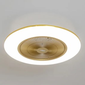 Brilagi - LED Stmievateľné svietidlo s ventilátorom AURA LED/38W/230V zlatá + DO
