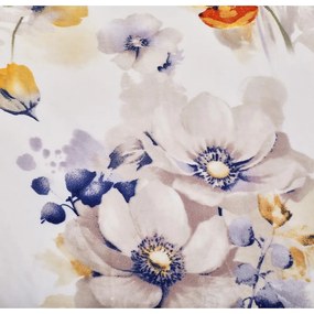 Biele mikroplyšové obliečky na jednolôžko 140x200 cm Blossom – My House