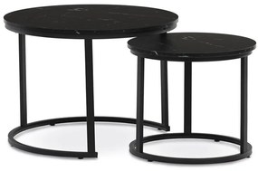 Autronic BONTEC Konferenčný stolík 70x70x51cm, mdf, divoký dub, CT-X7122 OAK Farba: Čierna