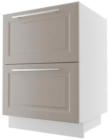 Kuchynská skrinka Emporium d2m/60 grey stone/kor.biela