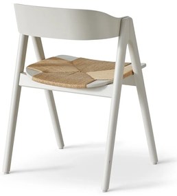 Béžová jedálenská stolička z bukového dreva s ratanovým sedákom Findahl by Hammel Mette