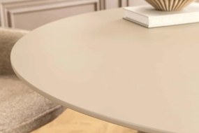 Okrúhly jedálenský stôl Yenibeth 120 cm sivo-béžový
