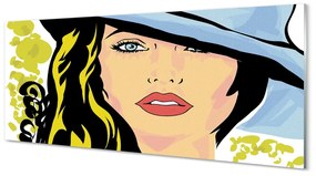Obraz plexi Žena klobúk 120x60 cm
