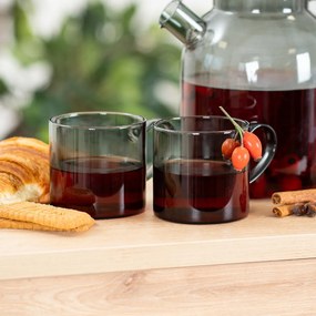 4Home Súprava sklenených hrnčekov Haze 250 ml, 2 ks