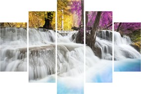 Obraz Erawan vodopádu v lese (150x105 cm)