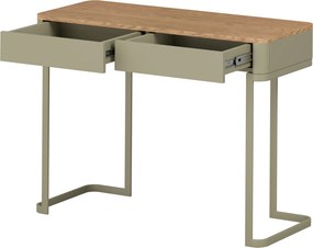 Toaletný stolík Elivo 110 cm so zásuvkami na ráme - eukalyptus / dub baltic dune