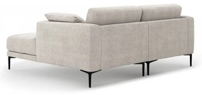 Béžová rohová pohovka (pravý roh/s leňoškou) Bemy – Micadoni