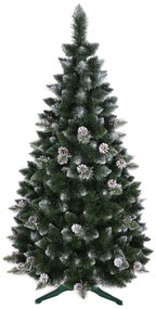 Vianočná borovica so šiškami a kryštálikmi 180 cm