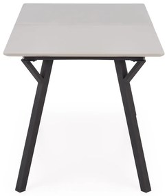 Rozkladací jedálenský stôl Balrog 2 svetlo šedý/čierny