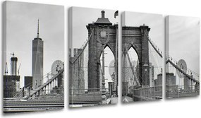 Obraz na stenu 4 dielny MESTO / NEW YORK ME114E41 - 120x60 cm