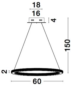LED luster Cilion 48W 60 zlaté