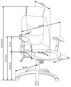 Kancelárska otočná stolička STILO - ekokoža, čierna