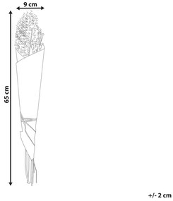 Kytica sušených kvetov 65 cm prírodná BRUNETE Beliani