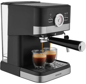 Sencor pákový espresso kávovar 1050W/230V čierny/matný chróm