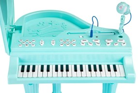 Klavír s mikrofónom a mp3, tyrkysový