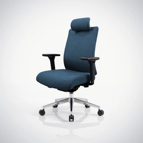Ergonomická otočná kancelárska stolička, tmavomodrá: VECTOR