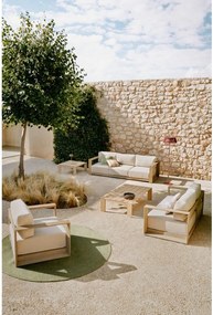 Zelený okrúhly vnútorný a vonkajší koberec z recyklovaných vlákien ø 150 cm Despas – Kave Home