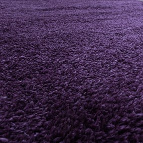 Ayyildiz Kusový koberec FLUFFY 3500, Okrúhly, Lila Rozmer koberca: 160 cm KRUH