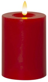 STAR TRADING LED svíčka Flamme Flow Pillar Red 12,5 cm